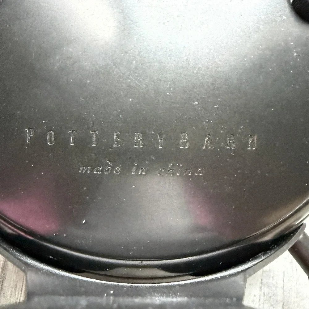 Pottery Barn Pocket Watch Analog Tabletop Shelf Clock Bronze Finish Quality